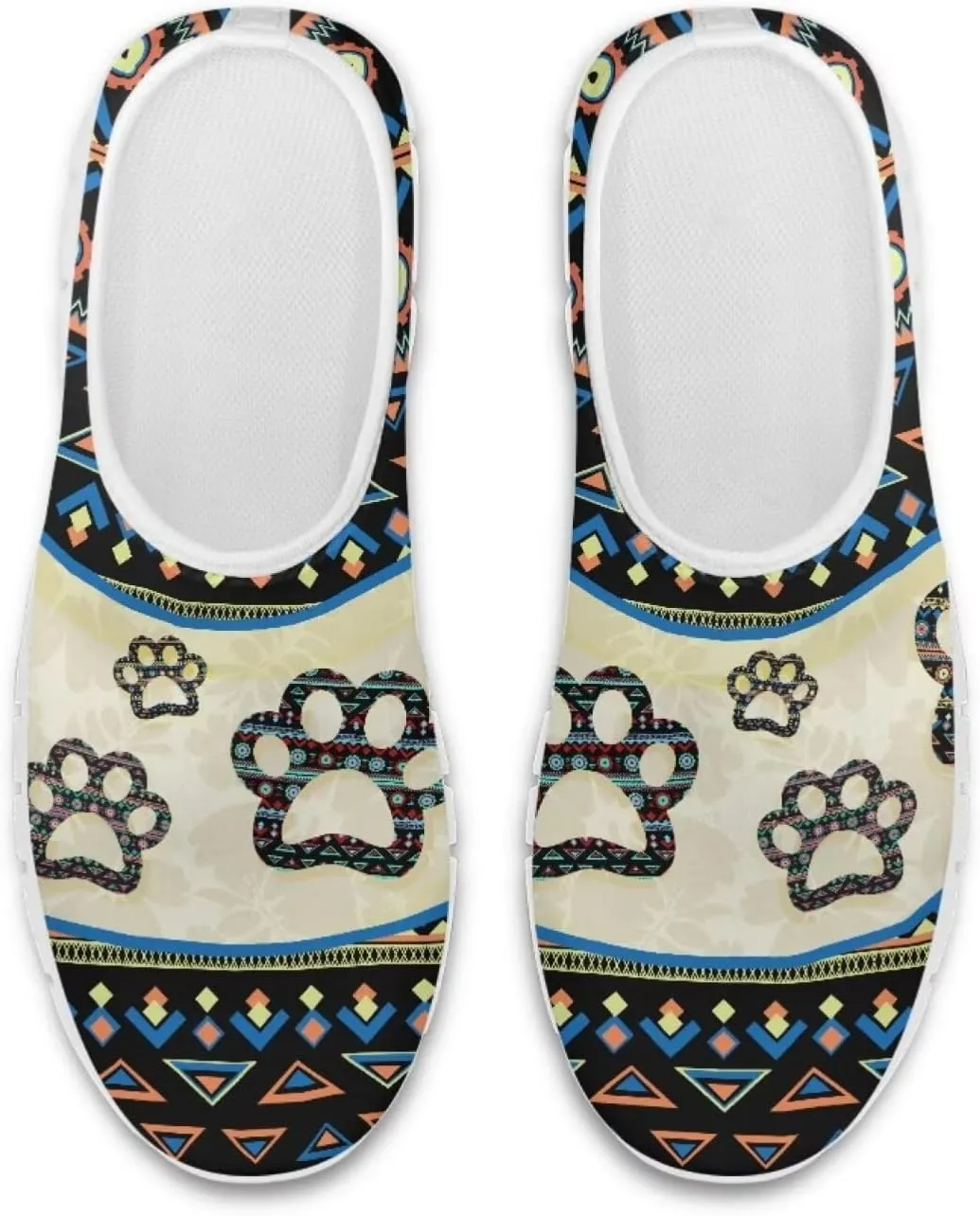 Howilath Western Aztec Slip on Loafers for Women Casual Shoes Anti-Skid Running Sneakers for Travel Indoor Training