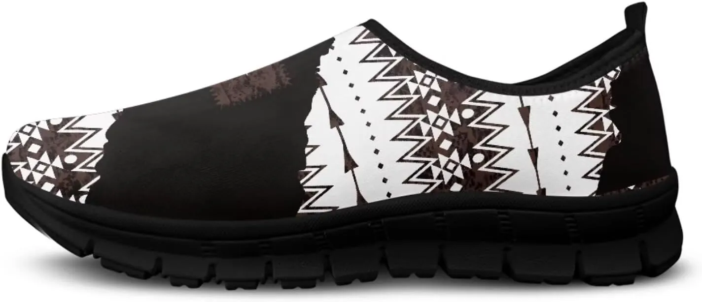 Howilath Western Tribal Aztec Mens Slip on Loafers Casual Shoes Running Sneakers Breathable Hands Free Shoes