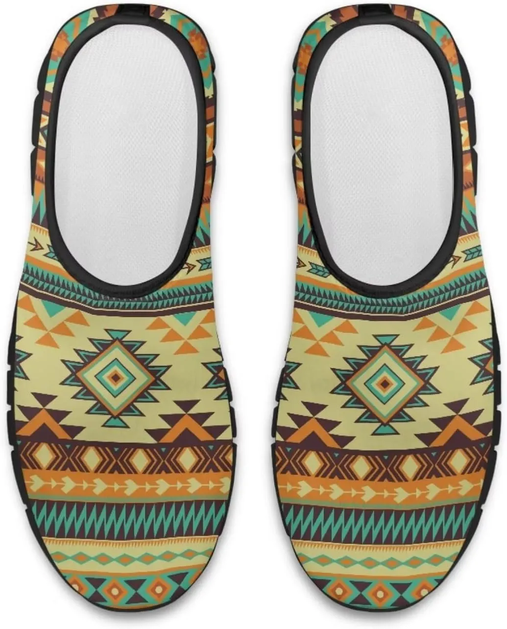 Howilath Western Tribal Aztec Mens Slip on Loafers Casual Shoes Running Sneakers Breathable Hands Free Shoes