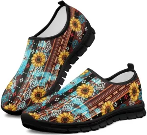 Howilath Western Tribal Aztec Mens Slip on Loafers Casual Shoes Running Sneakers Breathable Hands Free Shoes