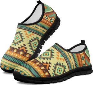 Howilath Western Tribal Aztec Mens Slip on Loafers Casual Shoes Running Sneakers Breathable Hands Free Shoes