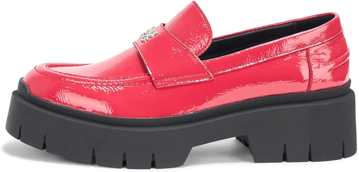 HUGO Women's Kris Chunky Platform Leather Loafer
