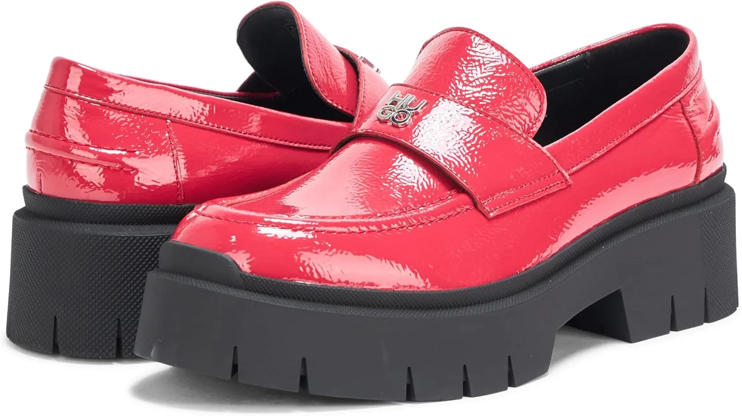 HUGO Women's Kris Chunky Platform Leather Loafer