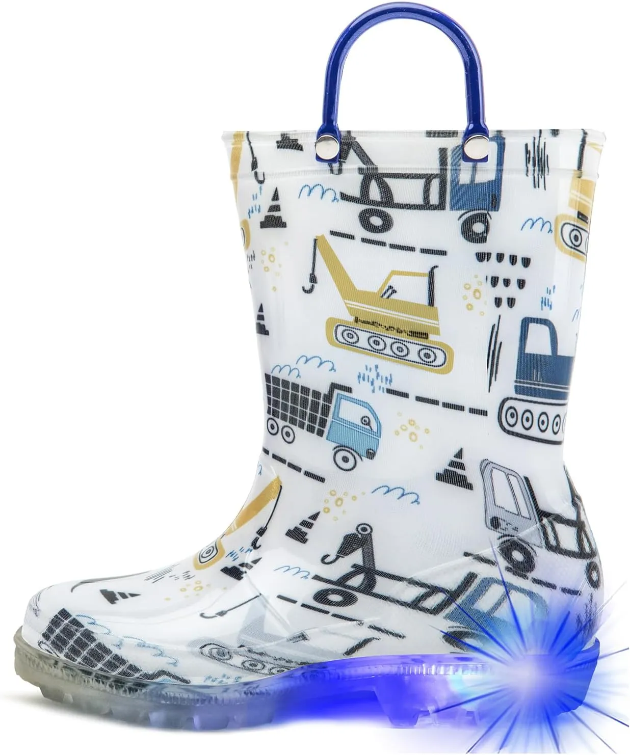 HugRain Light Up Rain Boots for Little Kids