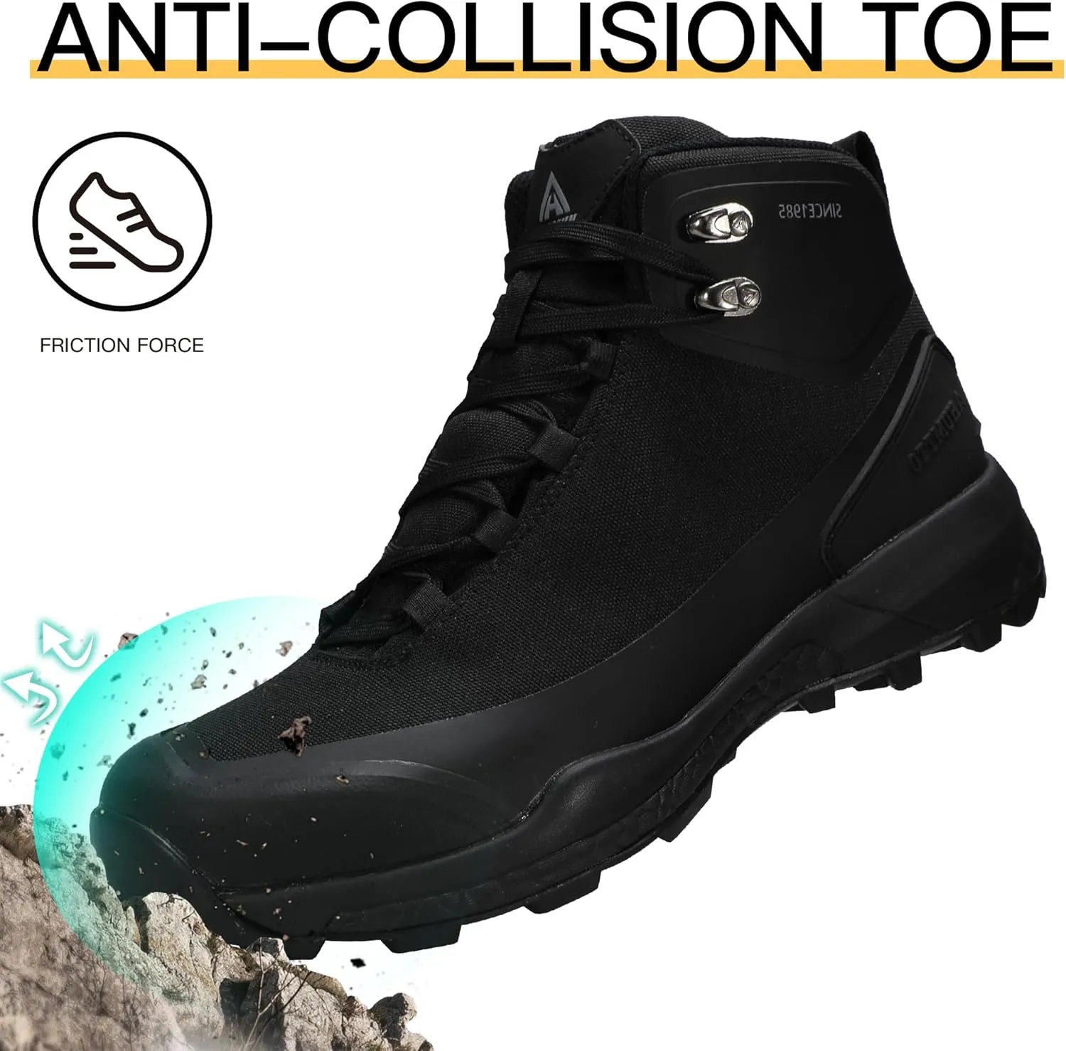 HUMTTO Men's All-Terrain Waterproof Hiking Boots Lightweight Breathable Outdoor Ankle Boots Trekking Hiking Shoes