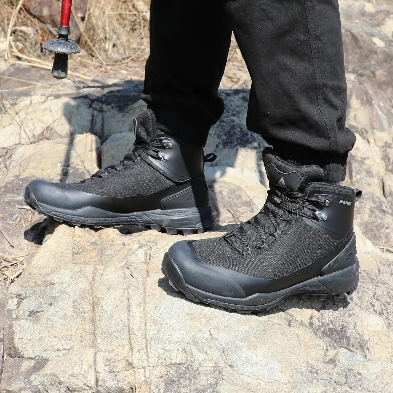 HUMTTO Men's All-Terrain Waterproof Hiking Boots Lightweight Breathable Outdoor Ankle Boots Trekking Hiking Shoes
