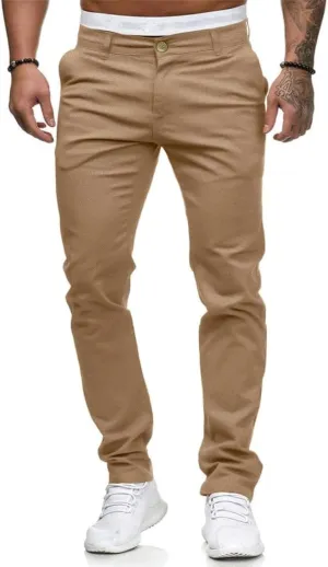 HUNGSON Men Skinny Slim Fit Casual Jeans Dyeing Stretch Straight Fashion Denim Pants