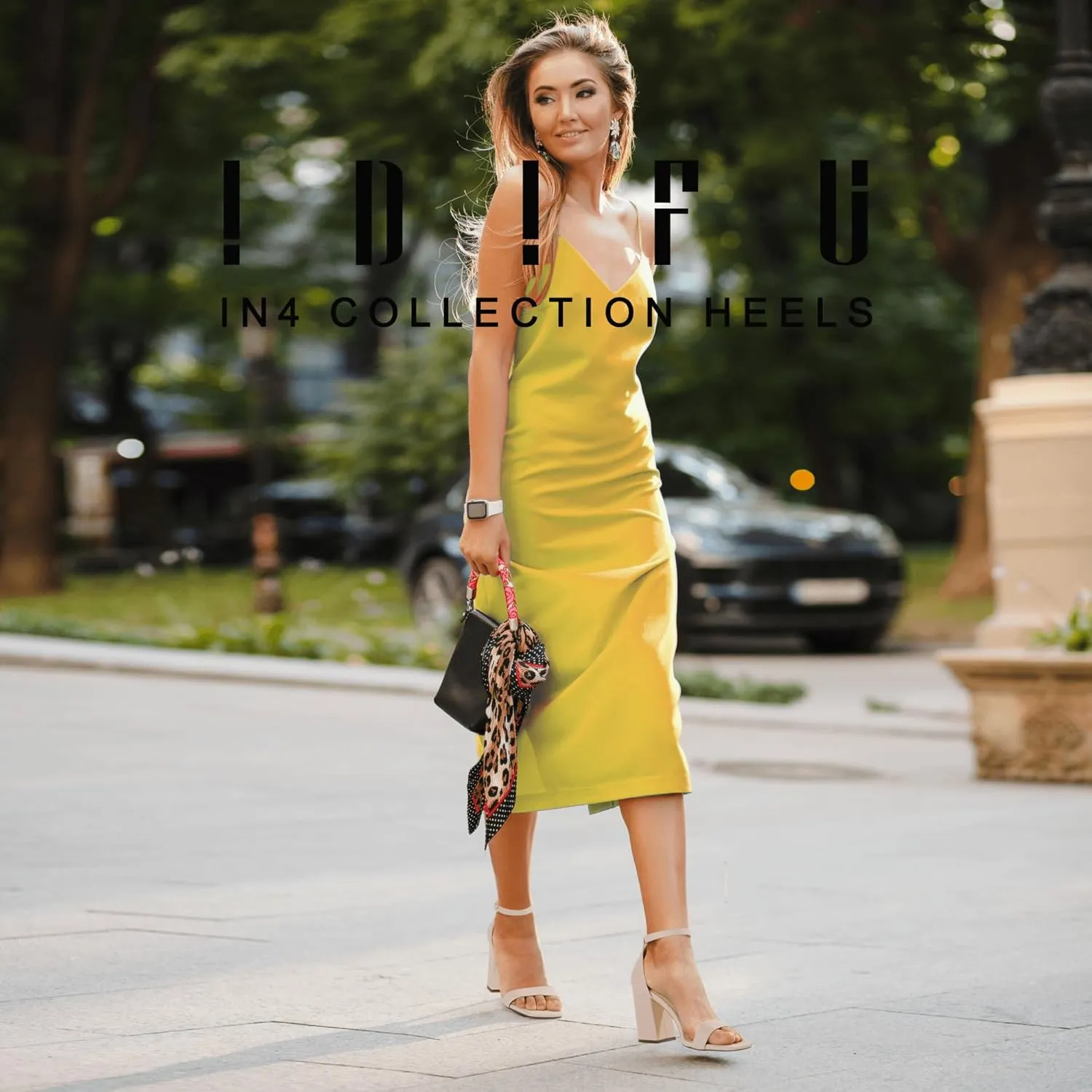 IDIFU IN4 High Chunky Block Heels Square Open Toe Ankle Strap Heeled Sandals Wedding Bridal Prom Dance Summer Dressy Comfortable Sexy Trendy Bride Bridesmaid Dress Shoes Cute Thick Women Heels