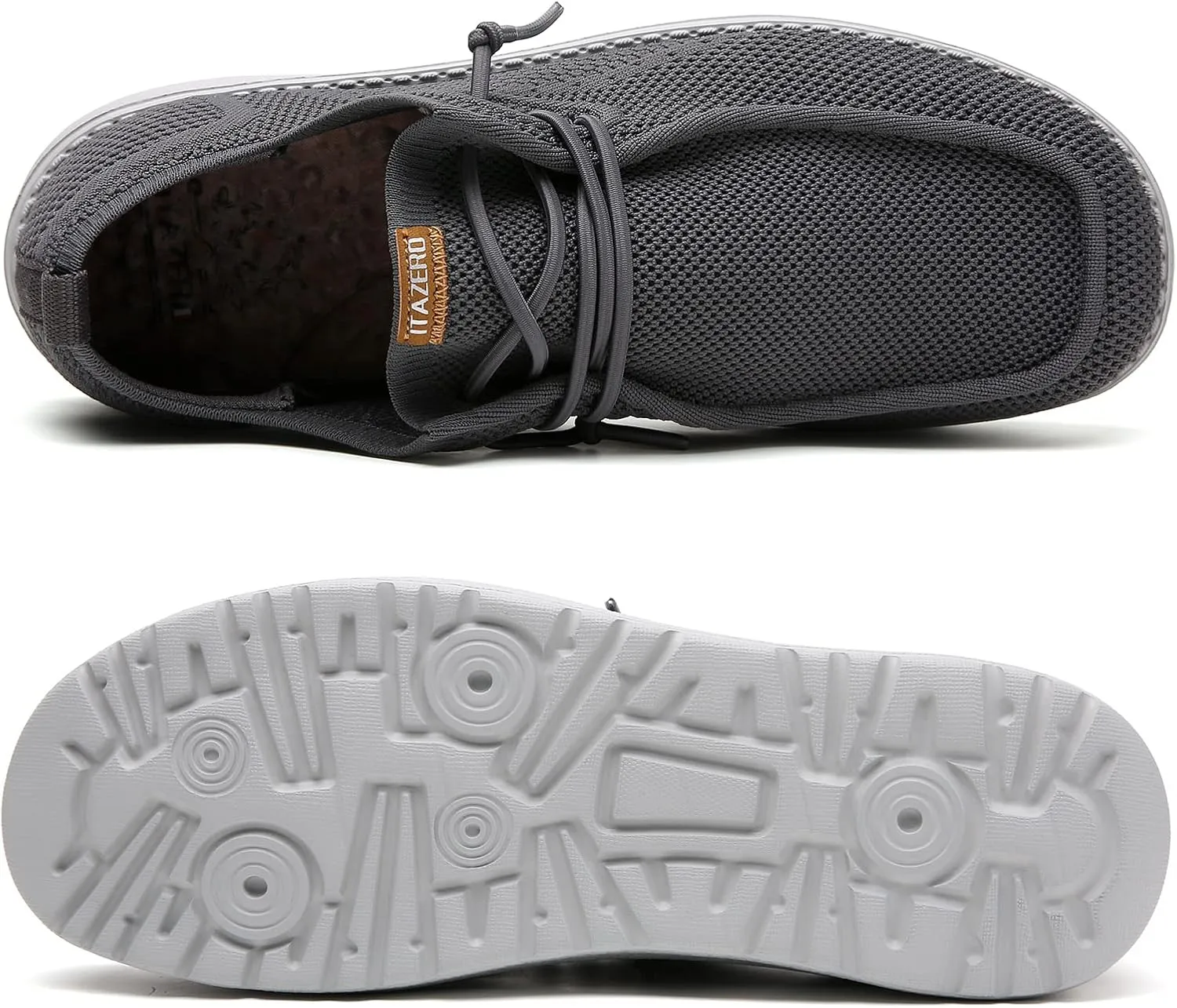 ITAZERO Men Extra Wide Shoes - 4E to 5E Wide Toe Box Shoes for Men XX Wide Width Swollen Feet - Men's Loafers & Slip-ons with Arch Support Insole for Plantar Fasciitis