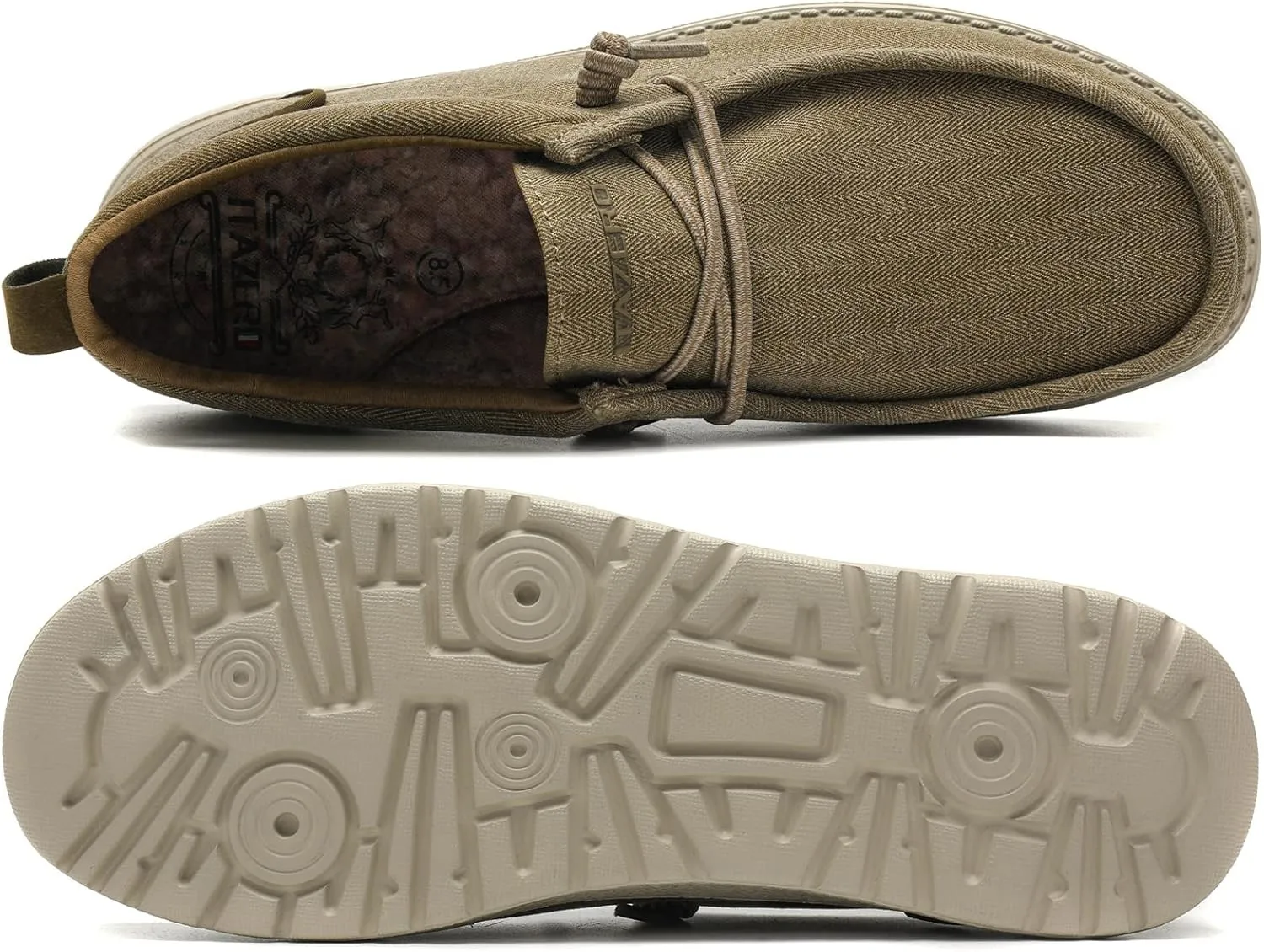 ITAZERO Men Extra Wide Shoes - 4E to 5E Wide Toe Box Shoes for Men XX Wide Width Swollen Feet - Men's Loafers & Slip-ons with Arch Support Insole for Plantar Fasciitis