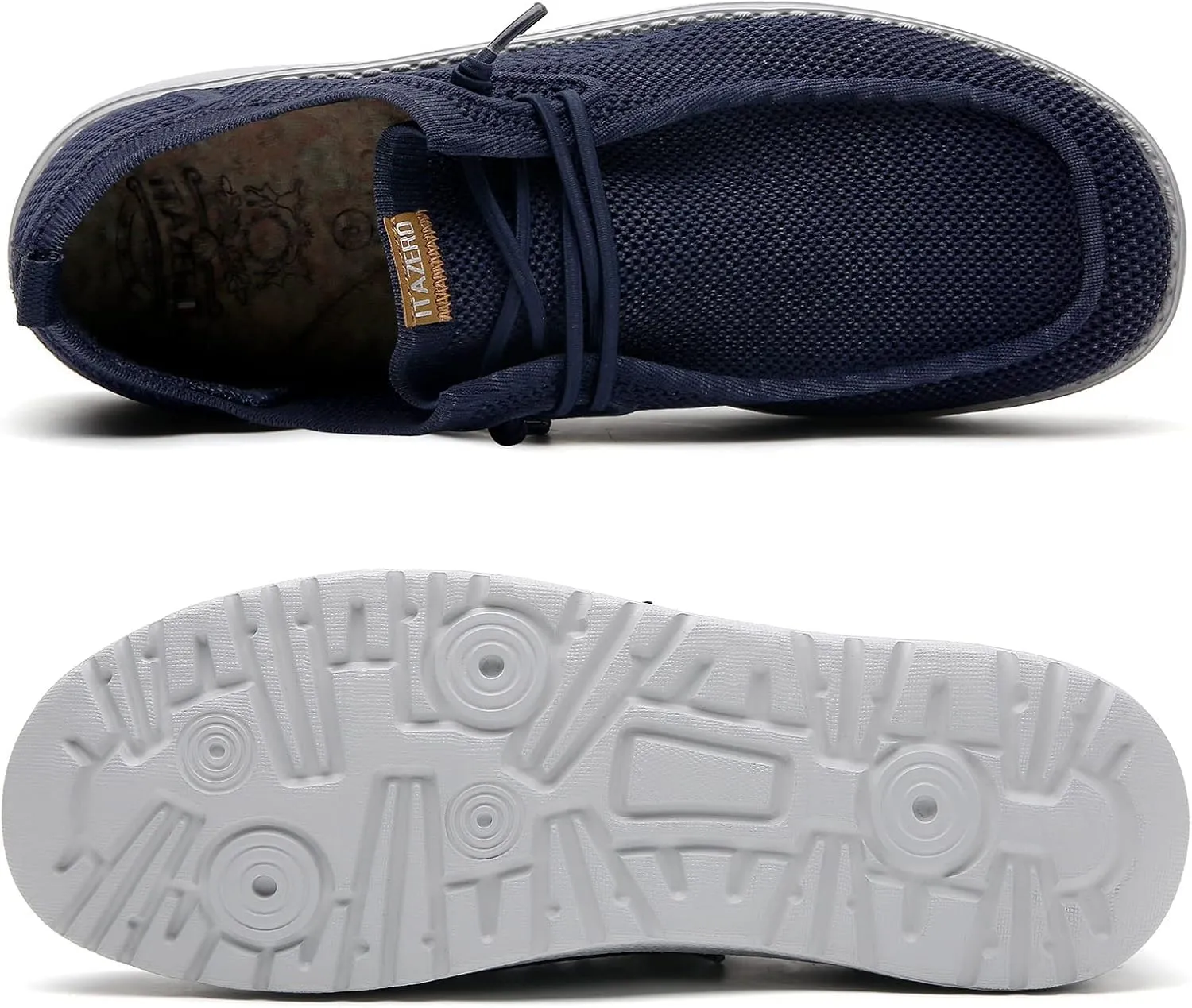 ITAZERO Men Extra Wide Shoes - 4E to 5E Wide Toe Box Shoes for Men XX Wide Width Swollen Feet - Men's Loafers & Slip-ons with Arch Support Insole for Plantar Fasciitis