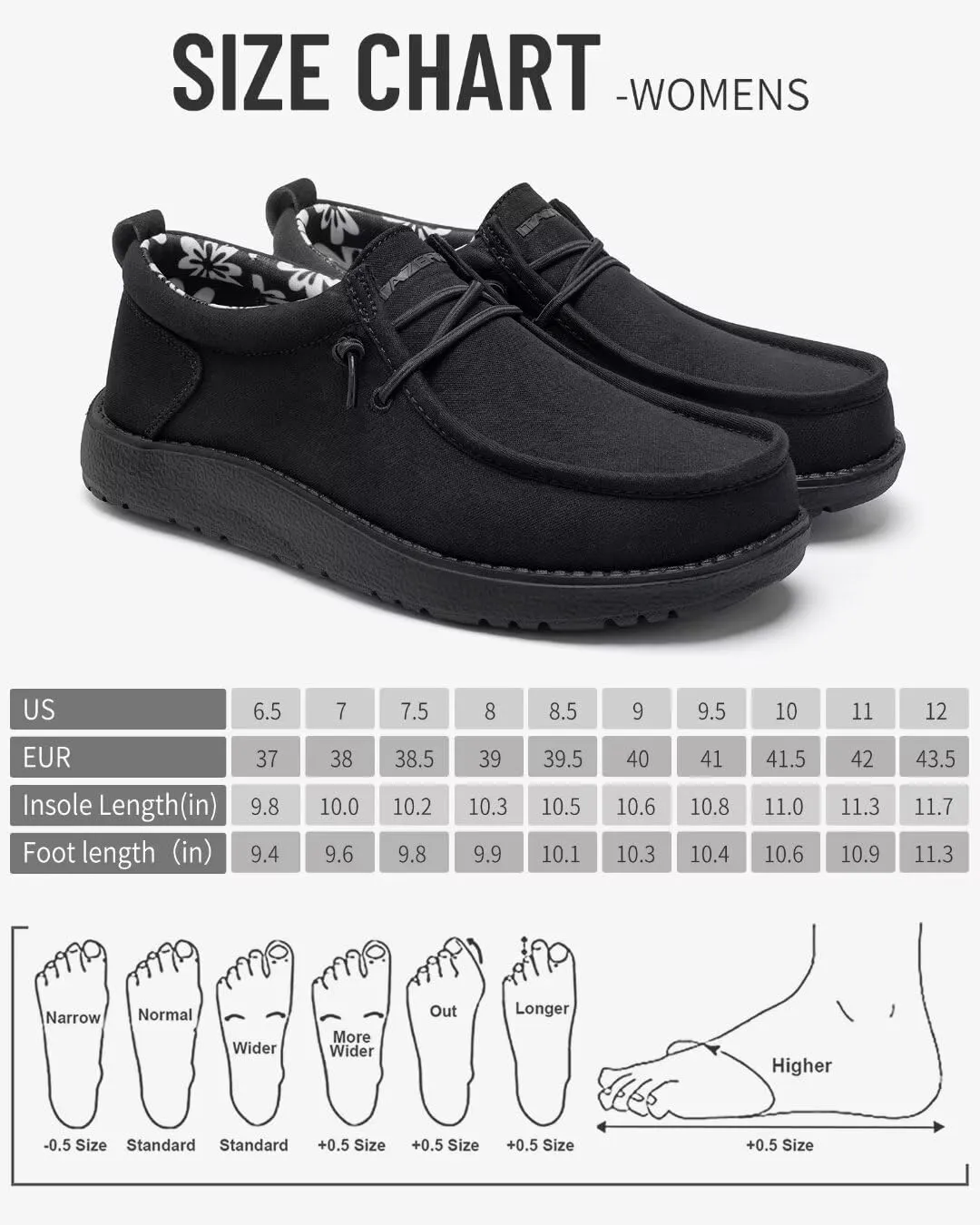 ITAZERO Wide Shoes for Women,Wide Walking Shoes for Women Slip On Loafer with Arch Support,Diabetic Women's Shoes Wide Width