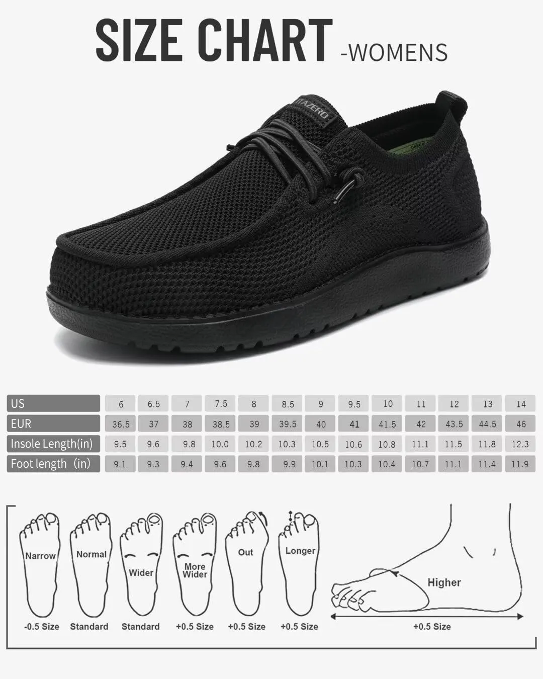 ITAZERO Wide Shoes for Women,Wide Walking Shoes for Women Slip On Loafer with Arch Support,Diabetic Women's Shoes Wide Width