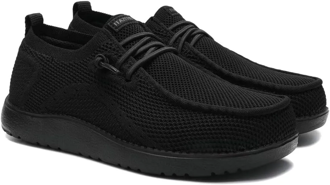 ITAZERO Wide Shoes for Women,Wide Walking Shoes for Women Slip On Loafer with Arch Support,Diabetic Women's Shoes Wide Width