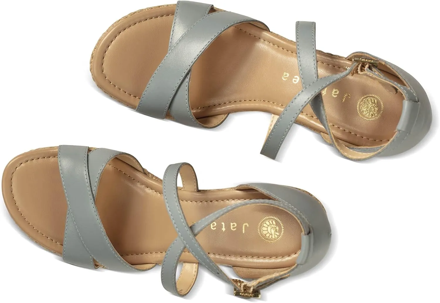 JATAREA Leather Wedge Sandals for Women | Women's Sandals Perfect for Summer