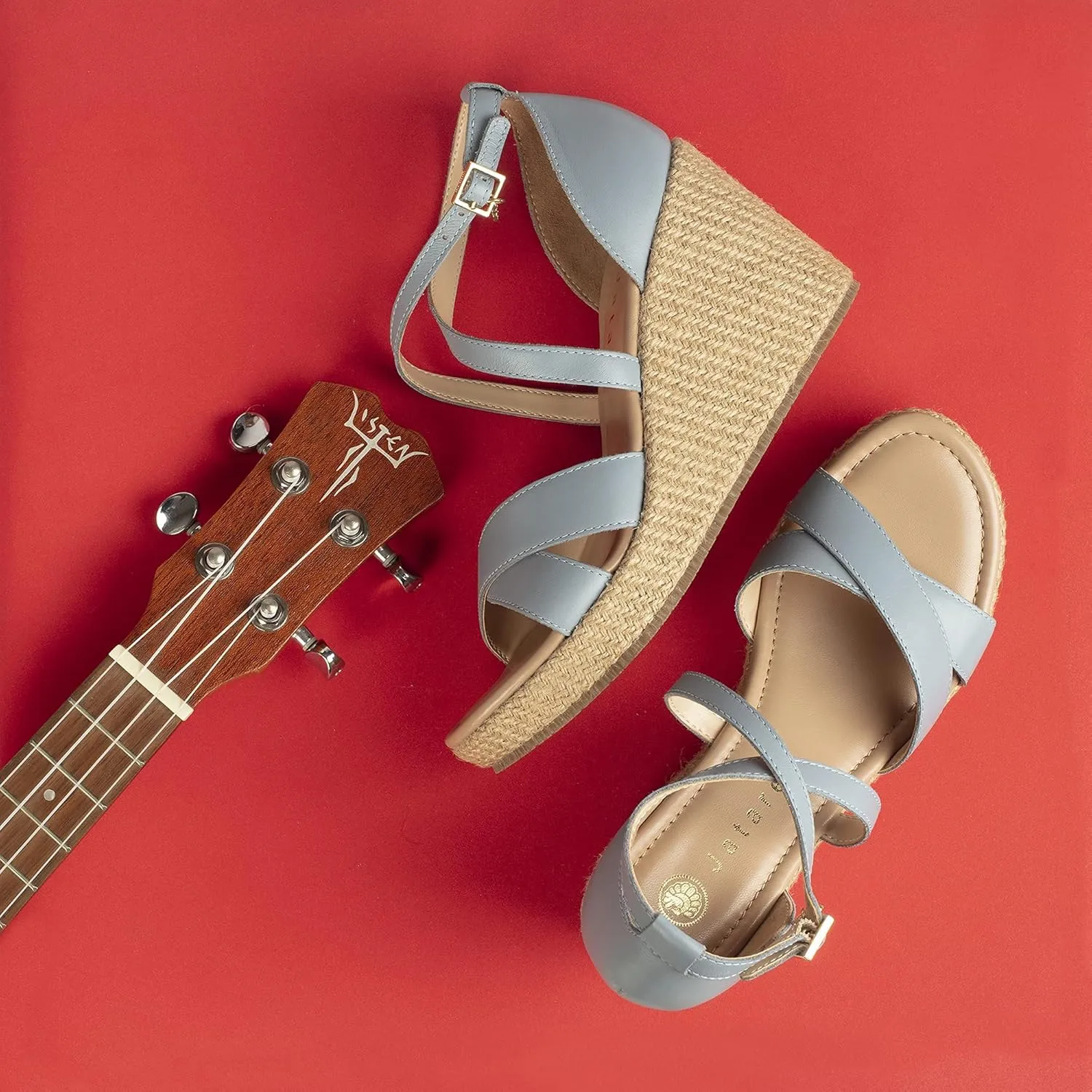 JATAREA Leather Wedge Sandals for Women | Women's Sandals Perfect for Summer