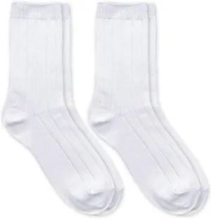 Jefferies Socks Boy's Rayon Derived from Bamboo School Uniform Ribbed Crew Socks 2 Pair Pack