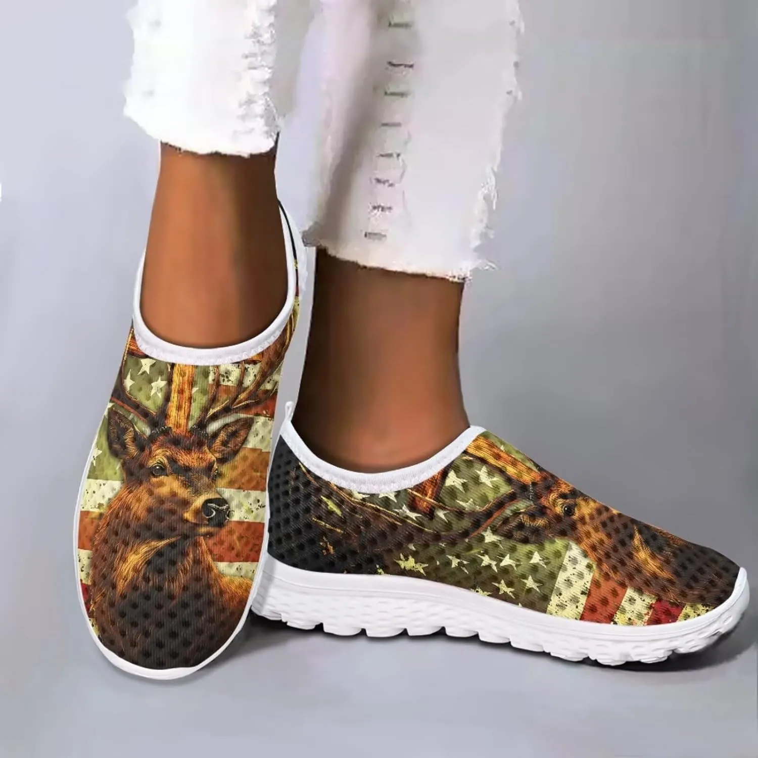 Jeiento Christmas Athletic Running Shoes for Women - Fashion Tennis Walking Sneakers