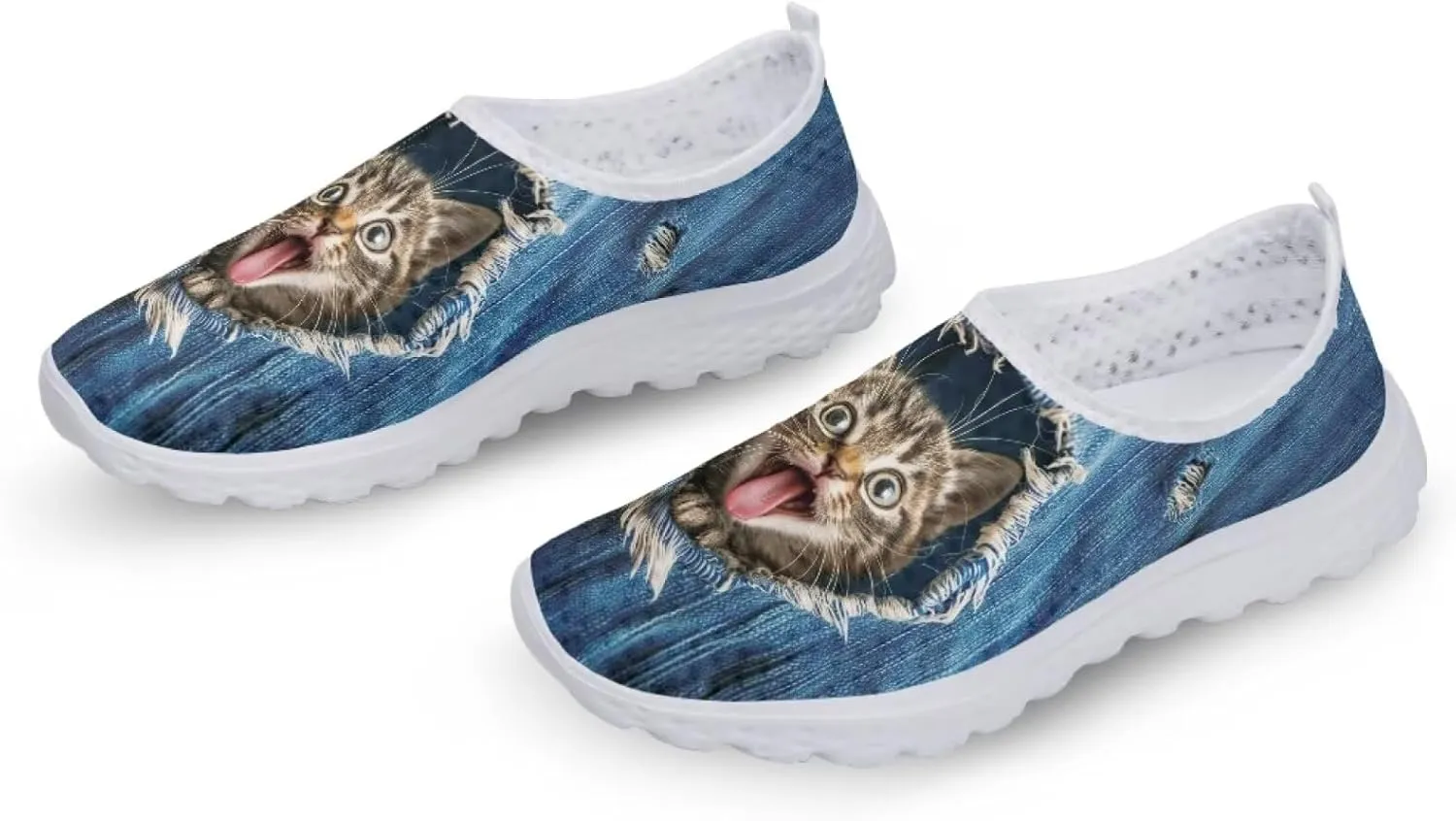 Jeiento Christmas Shoes for Womens Girls Walking Shoes Tennis Shoes Breathable Comfortable Athletic Running Shoe US 5.5-11.5