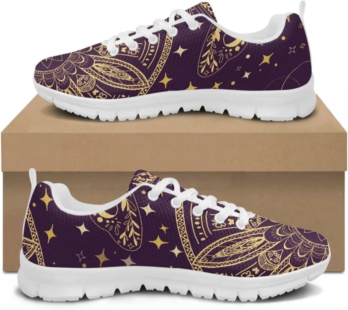 Jeiento Walking Shoes for Men Women Fashion Lightweight Breathable Running Shoes Sport Athletic Tennis Shoes