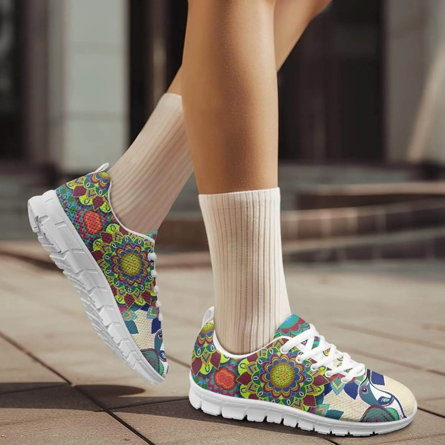 Jeiento Walking Shoes for Men Women Fashion Lightweight Breathable Running Shoes Sport Athletic Tennis Shoes