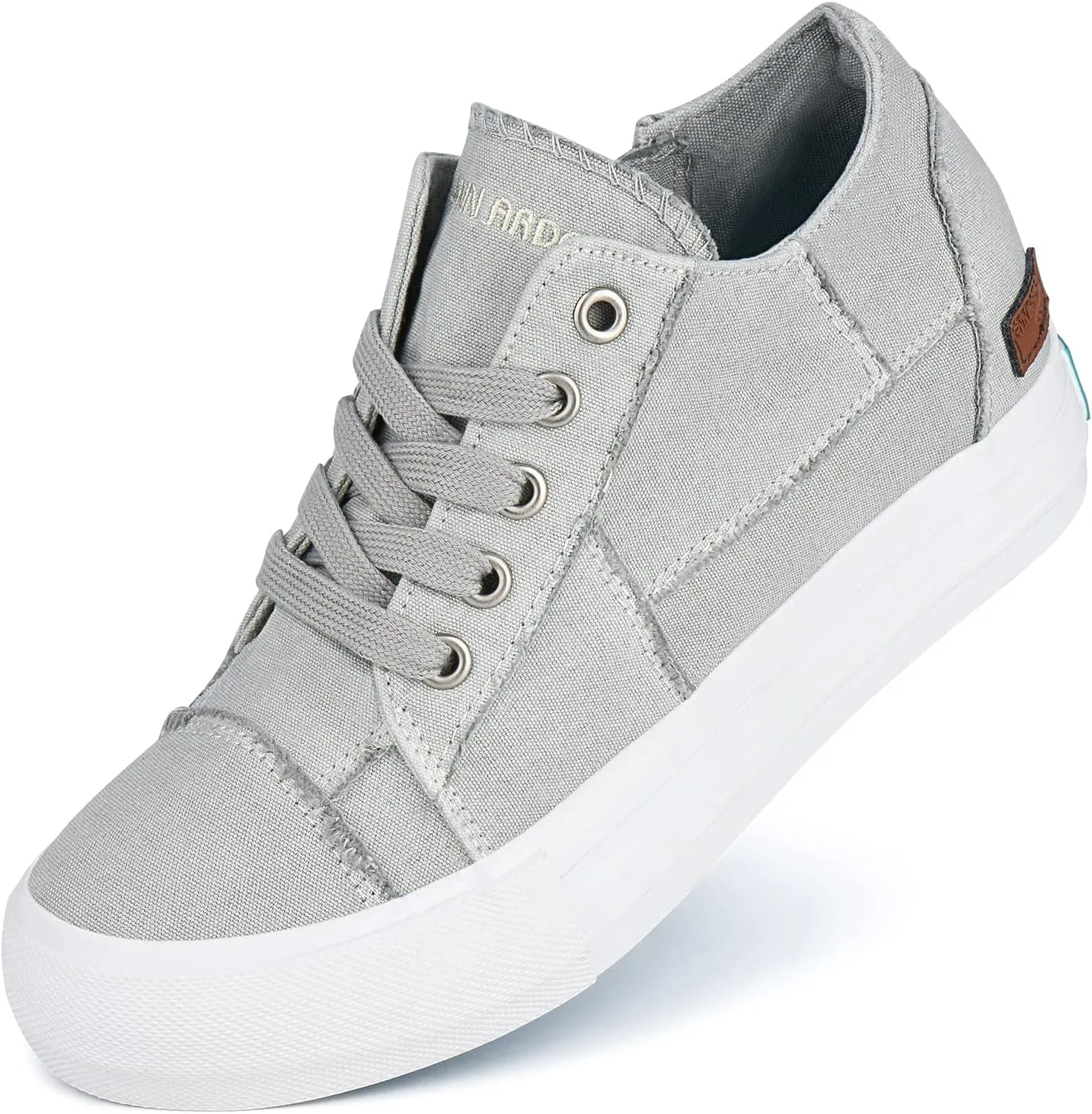 JENN ARDOR Wedge Sneakers for Women Fashion Canvas Shoes Casual Platform Hidden Heel Womens Slip On Sneaker Non Slip Side Zipper