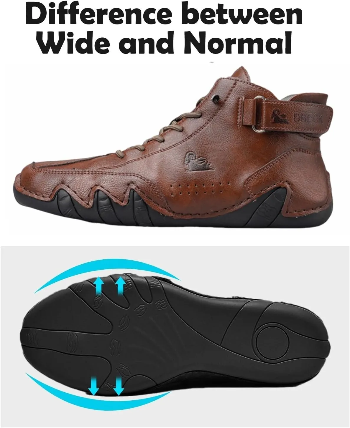 JishinGal Italian Handmade Suede High Boots Men's Casual Walking Boots Cozy Non-Slip Shoes Lightweight Hike Footwear