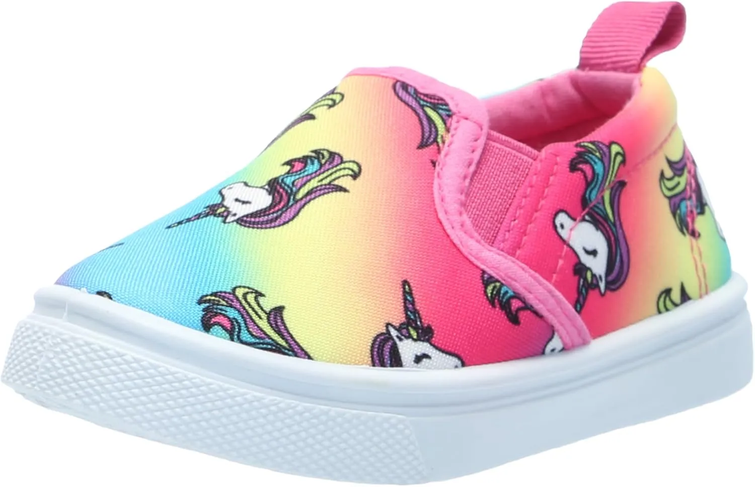 Josmo Girl's Unicorn and Stars Prints Low Top Casual Canvas Sneaker Tennis