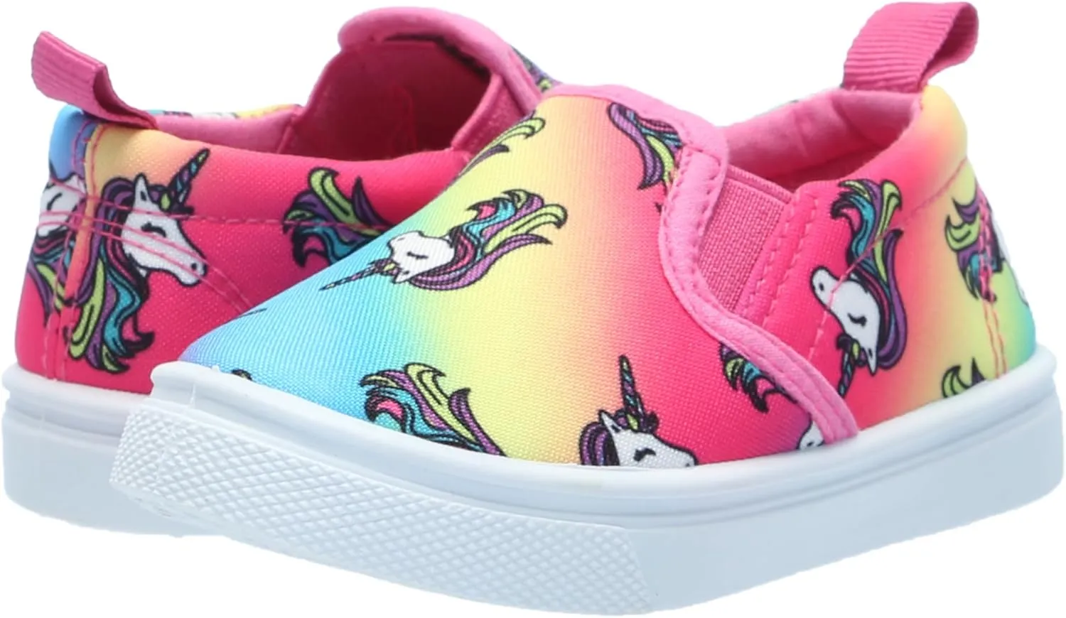 Josmo Girl's Unicorn and Stars Prints Low Top Casual Canvas Sneaker Tennis