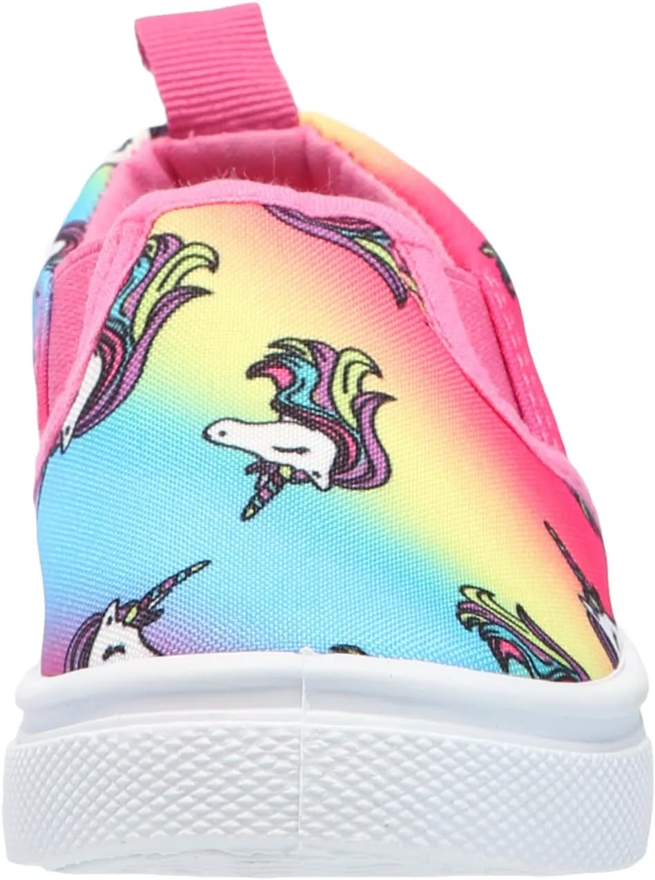 Josmo Girl's Unicorn and Stars Prints Low Top Casual Canvas Sneaker Tennis