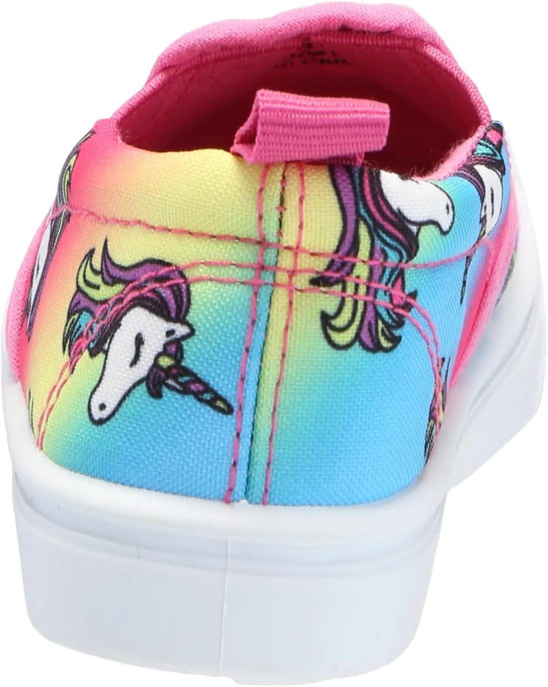 Josmo Girl's Unicorn and Stars Prints Low Top Casual Canvas Sneaker Tennis