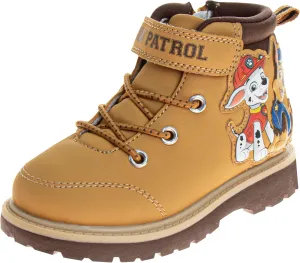 Josmo Paw Patrol Boots for Kid Boys Lace Up MidCalf - Chase Marshall Workboot Construction Boot Trek Walk Hike Climb (size 7-10 Toddler/size 11-12 Little Kids)