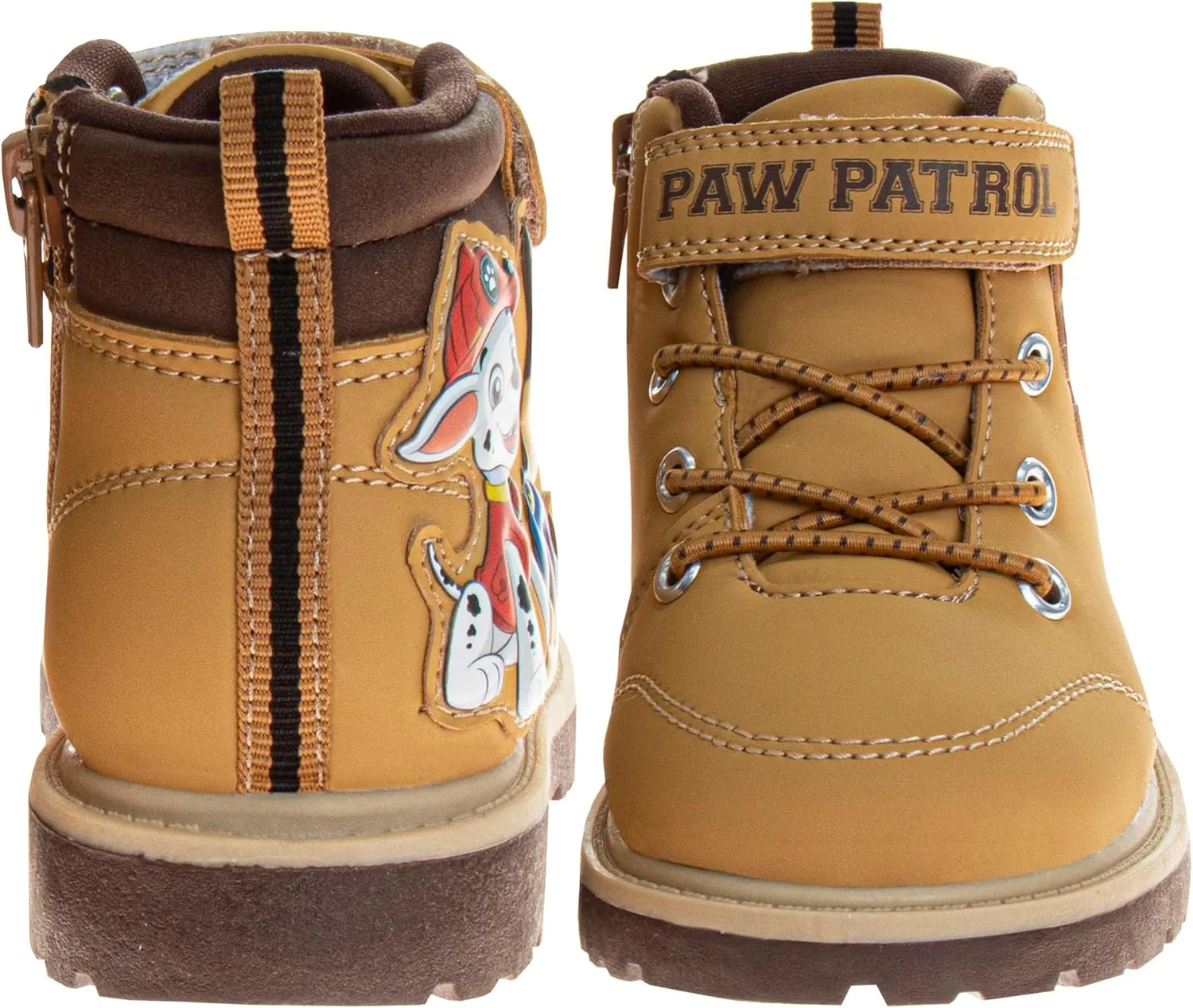 Josmo Paw Patrol Boots for Kid Boys Lace Up MidCalf - Chase Marshall Workboot Construction Boot Trek Walk Hike Climb (size 7-10 Toddler/size 11-12 Little Kids)
