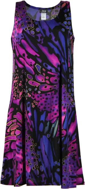 Jostar Plus Size Print Missy Tank Dress- 7003BN-TXP1