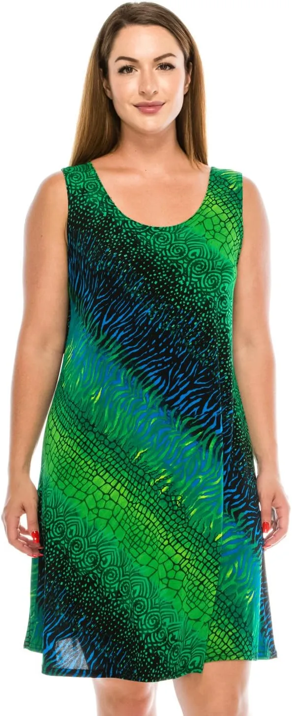 Jostar Print Missy Tank Dress-7003BN-TRP1