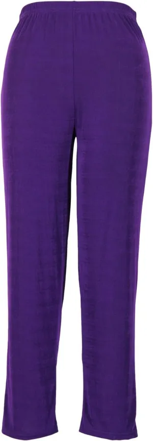 Jostar Women's Elastic Waist Pants – Plus Size Pull On Stretch Basic Soft Casual Trouser