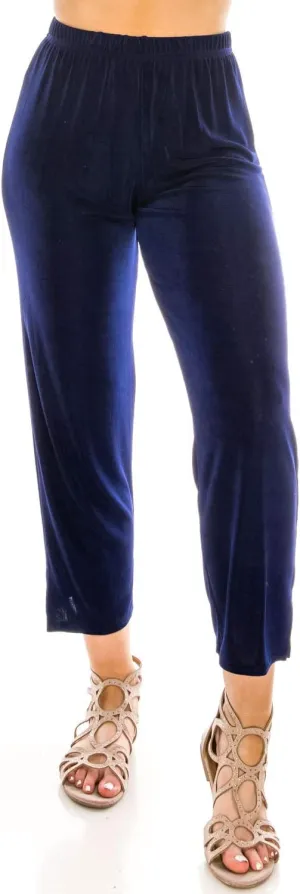 Jostar Women's Elastic Waist Pants – Pull On Non Iron Stretch Ankle Length Basic Trouser