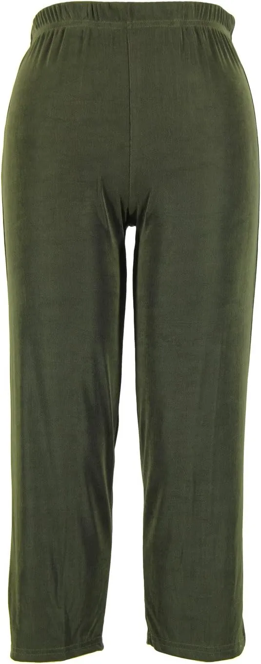 Jostar Women's Elastic Waist Pants – Pull On Non Iron Stretch Ankle Length Basic Trouser