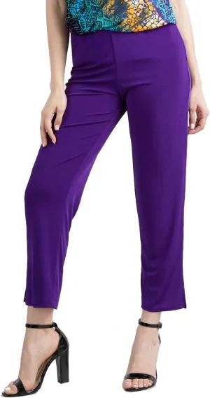Jostar Women's Elastic Waist Pants – Pull On Stretch Ankle Length Basic Trouser