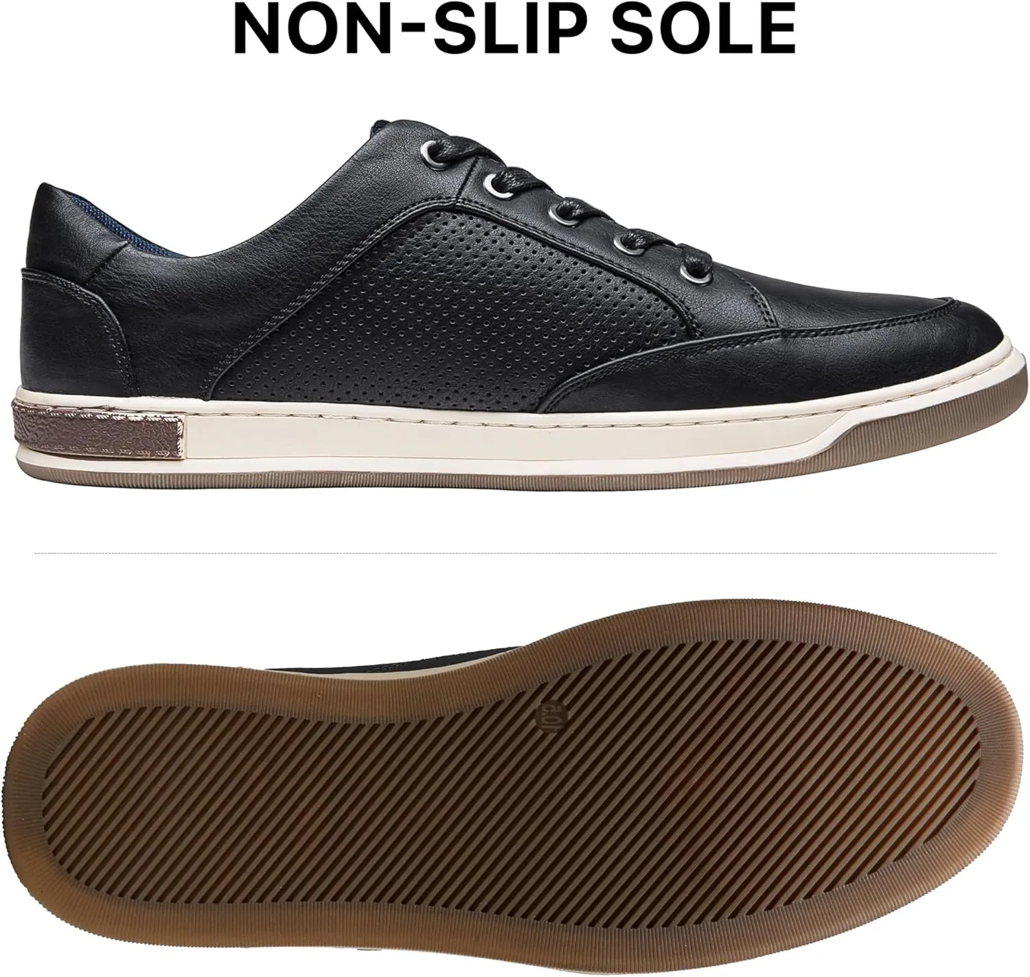 Jousen Men's Fashion Sneakers Classic Retro Casual Shoes for Men Breathable Business Dress Sneaker
