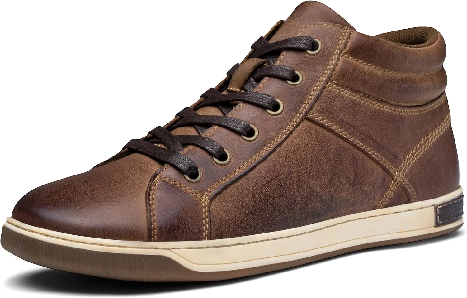 Jousen Men's Leather Fashion Sneakers