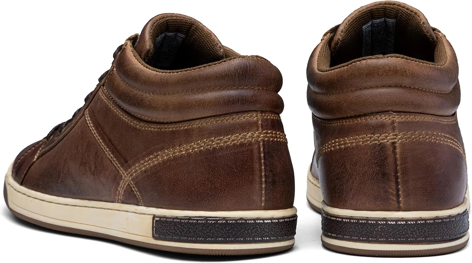 Jousen Men's Leather Fashion Sneakers
