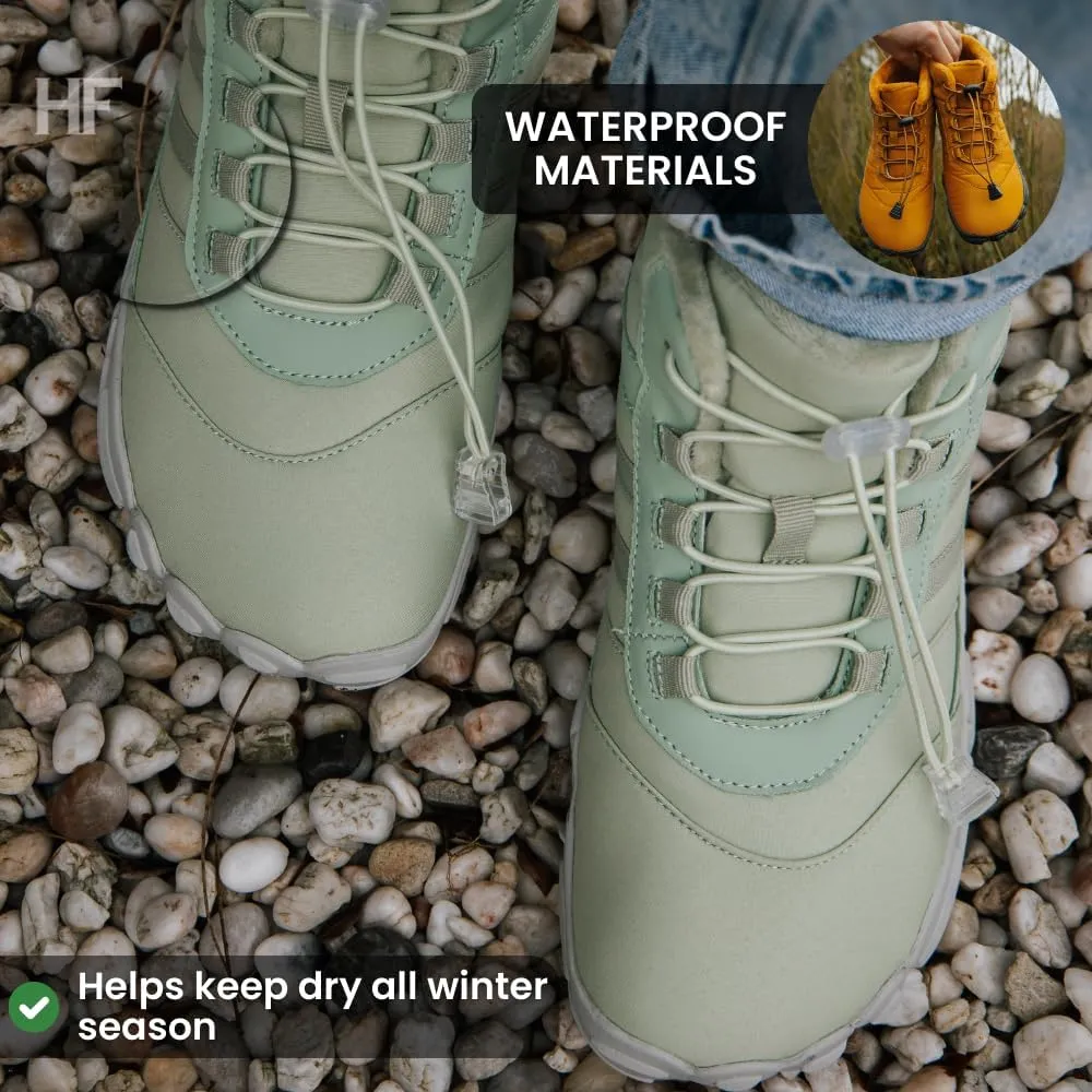 kasdava Pro Winter Cold Comfort Barefoot Boots Non-Slip Water Resistant Shoes Zero Drop Sole, Wide Toe Box, Hiking Running Boot Unisex