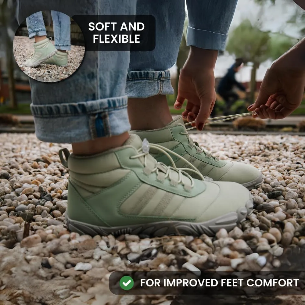 kasdava Pro Winter Cold Comfort Barefoot Boots Non-Slip Water Resistant Shoes Zero Drop Sole, Wide Toe Box, Hiking Running Boot Unisex