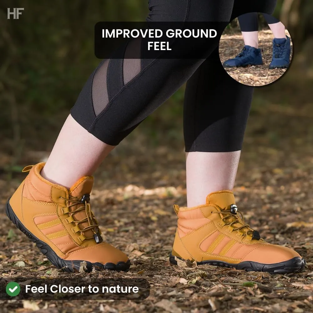 kasdava Pro Winter Cold Comfort Barefoot Boots Non-Slip Water Resistant Shoes Zero Drop Sole, Wide Toe Box, Hiking Running Boot Unisex