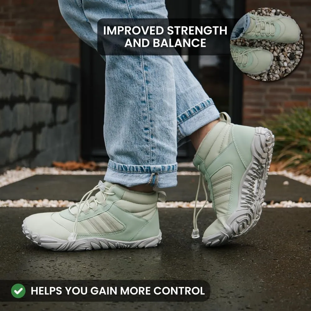 kasdava Pro Winter Cold Comfort Barefoot Boots Non-Slip Water Resistant Shoes Zero Drop Sole, Wide Toe Box, Hiking Running Boot Unisex