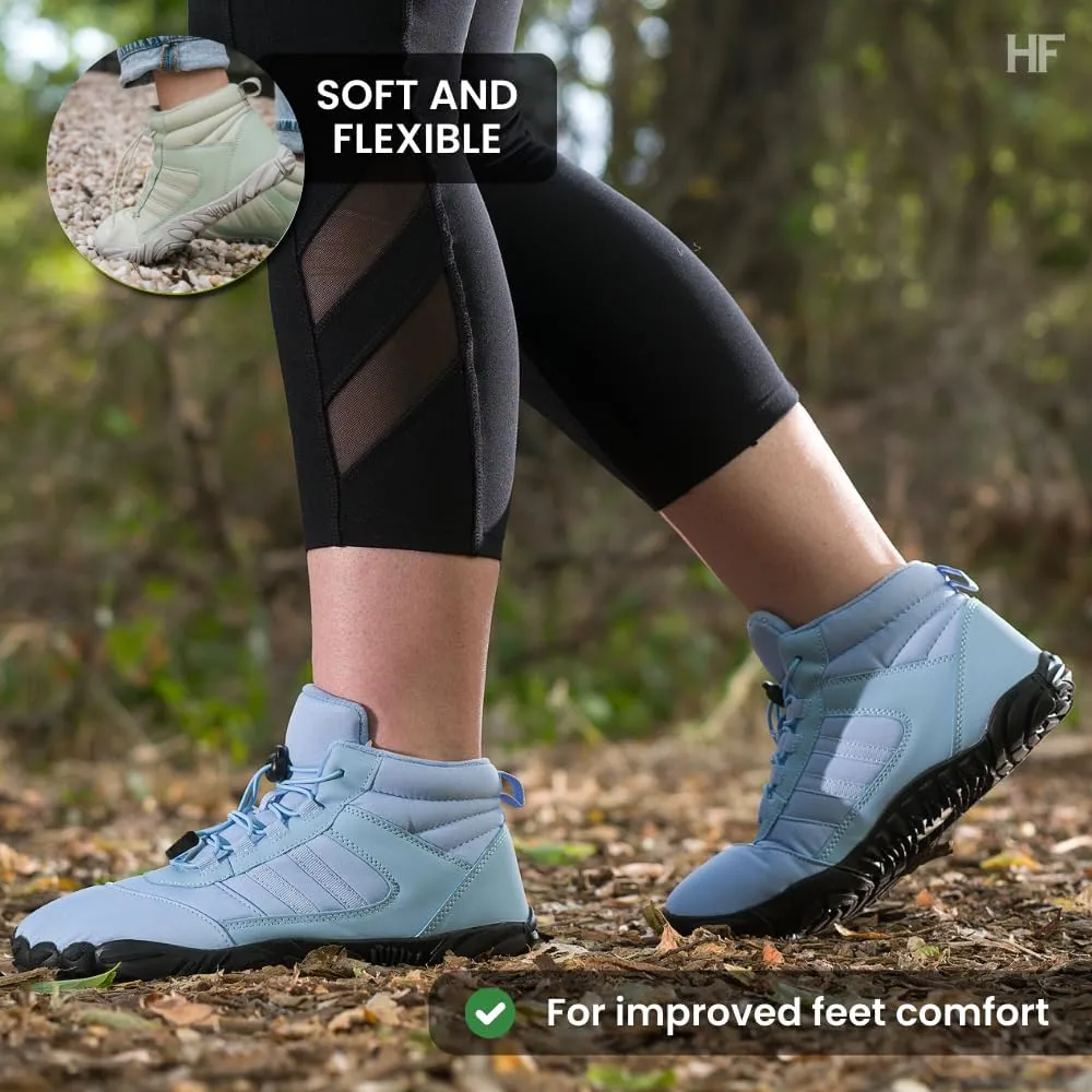 kasdava Pro Winter Cold Comfort Barefoot Boots Non-Slip Water Resistant Shoes Zero Drop Sole, Wide Toe Box, Hiking Running Boot Unisex