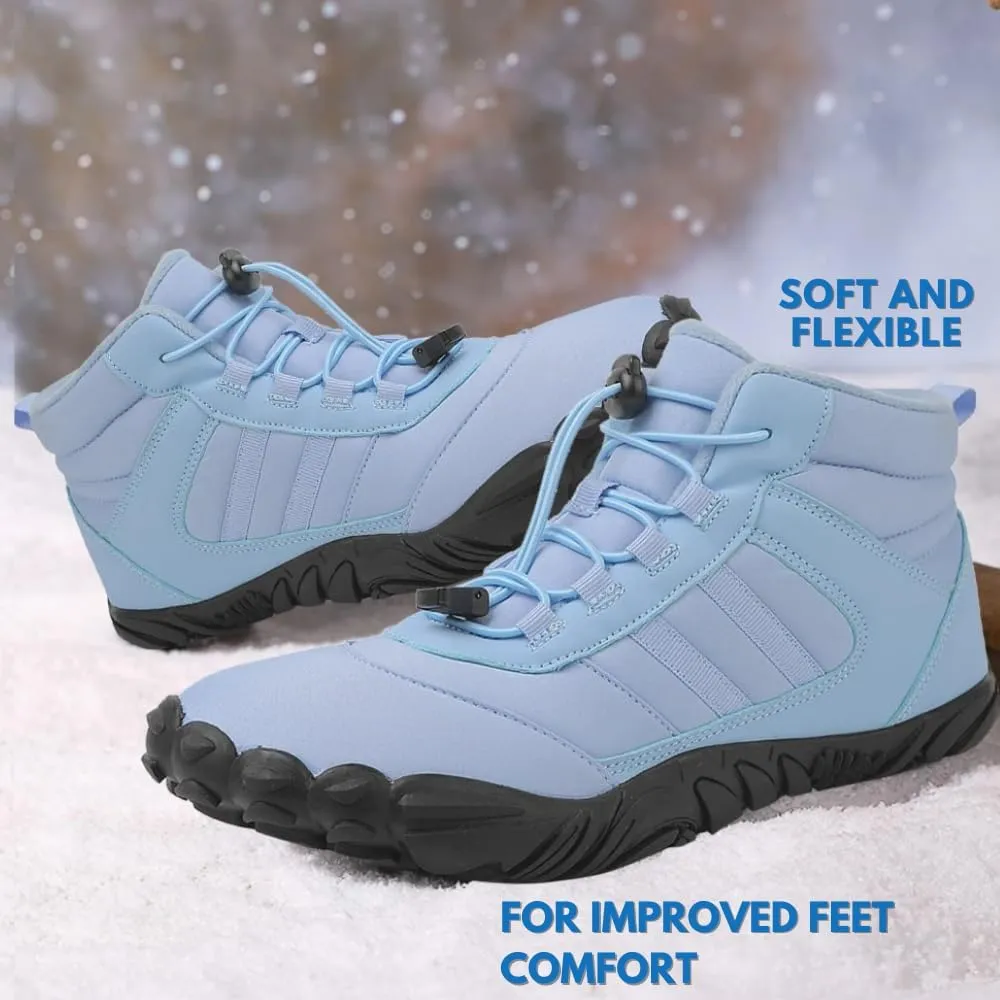 kasdava Pro Winter Cold Comfort Barefoot Boots Non-Slip Water Resistant Shoes Zero Drop Sole, Wide Toe Box, Hiking Running Boot Unisex
