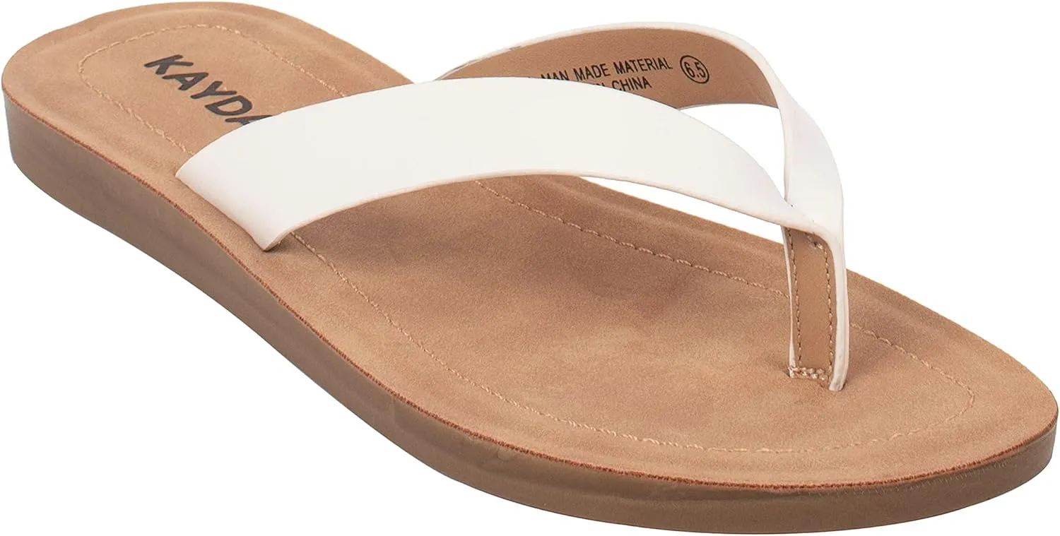 KAYDAY Womens Flip Flop Sandals Basic Thongs Flats EARL
