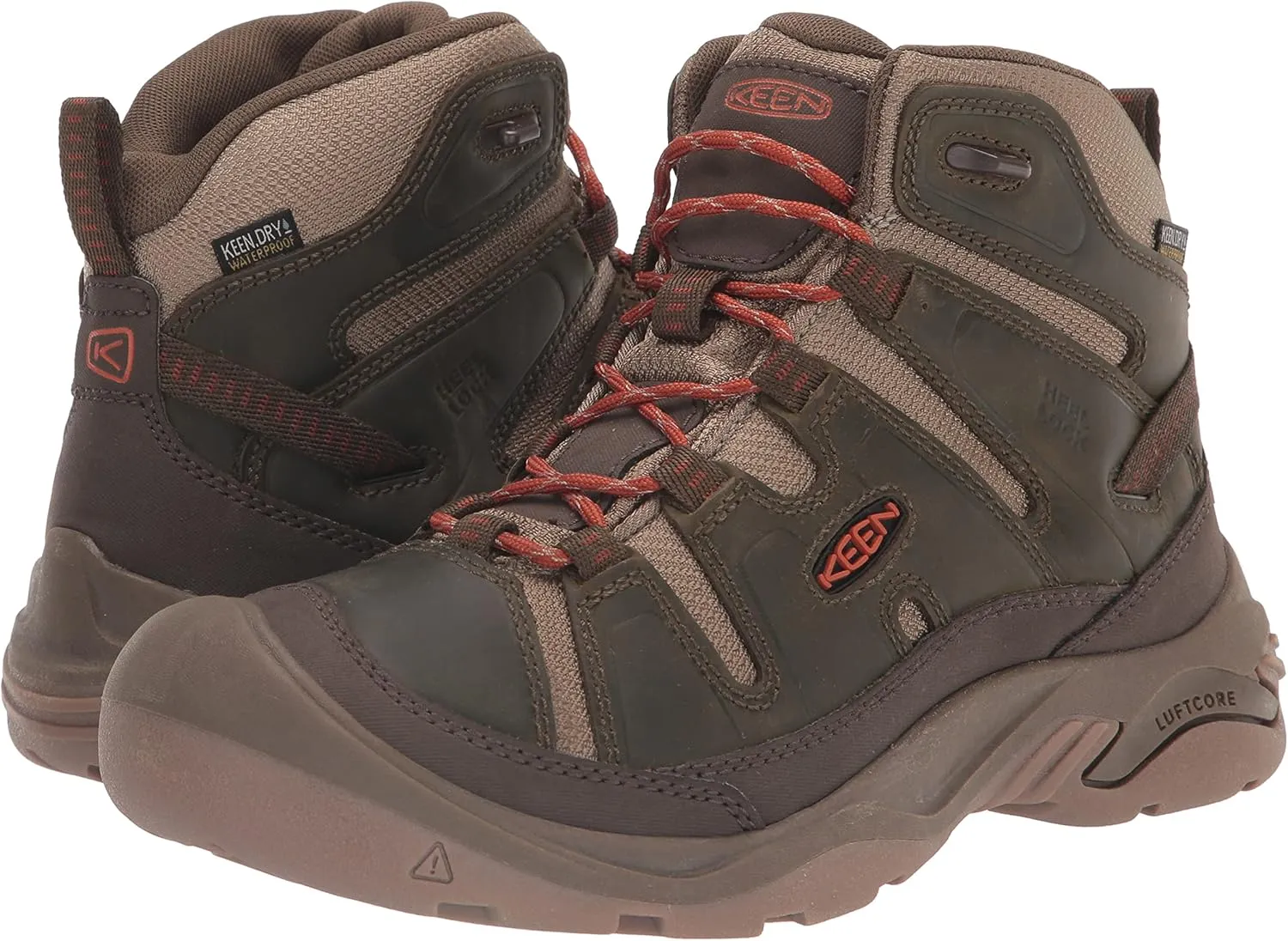 KEEN Men's Circadia Mid Height Comfortable Waterproof Hiking Boots